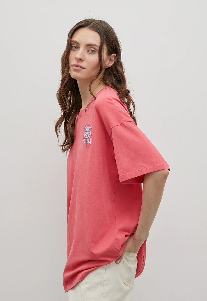 Футболка oversize силуэта с принтом, Модель FSD110155-1P, Фото №3