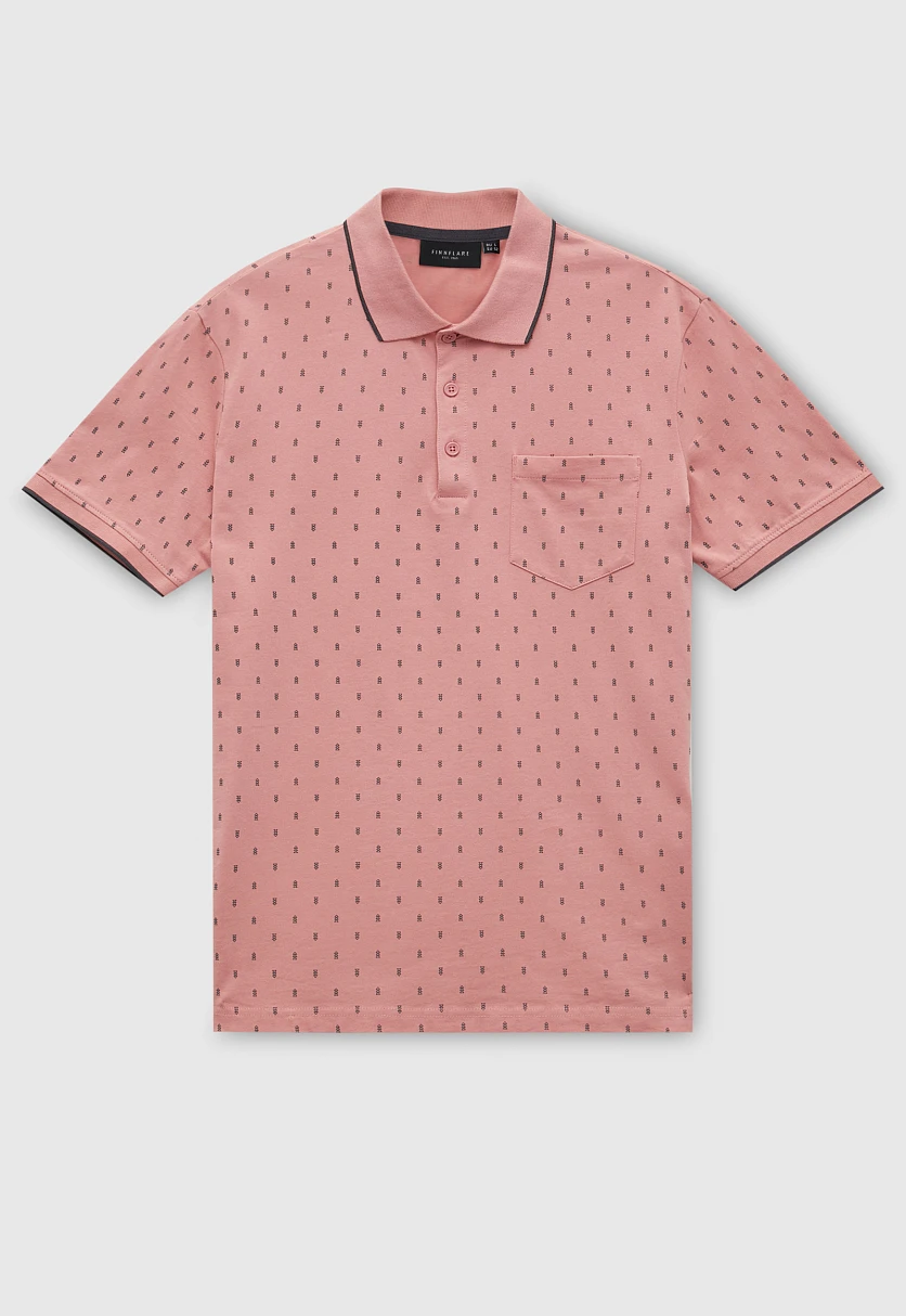 Поло из хлопка Пепельно-розовый FSD21077Купить в интернет-магазине FINN FLARE, предосмотр фото №7 Поло из хлопка, Модель FSD21077, Фото №7