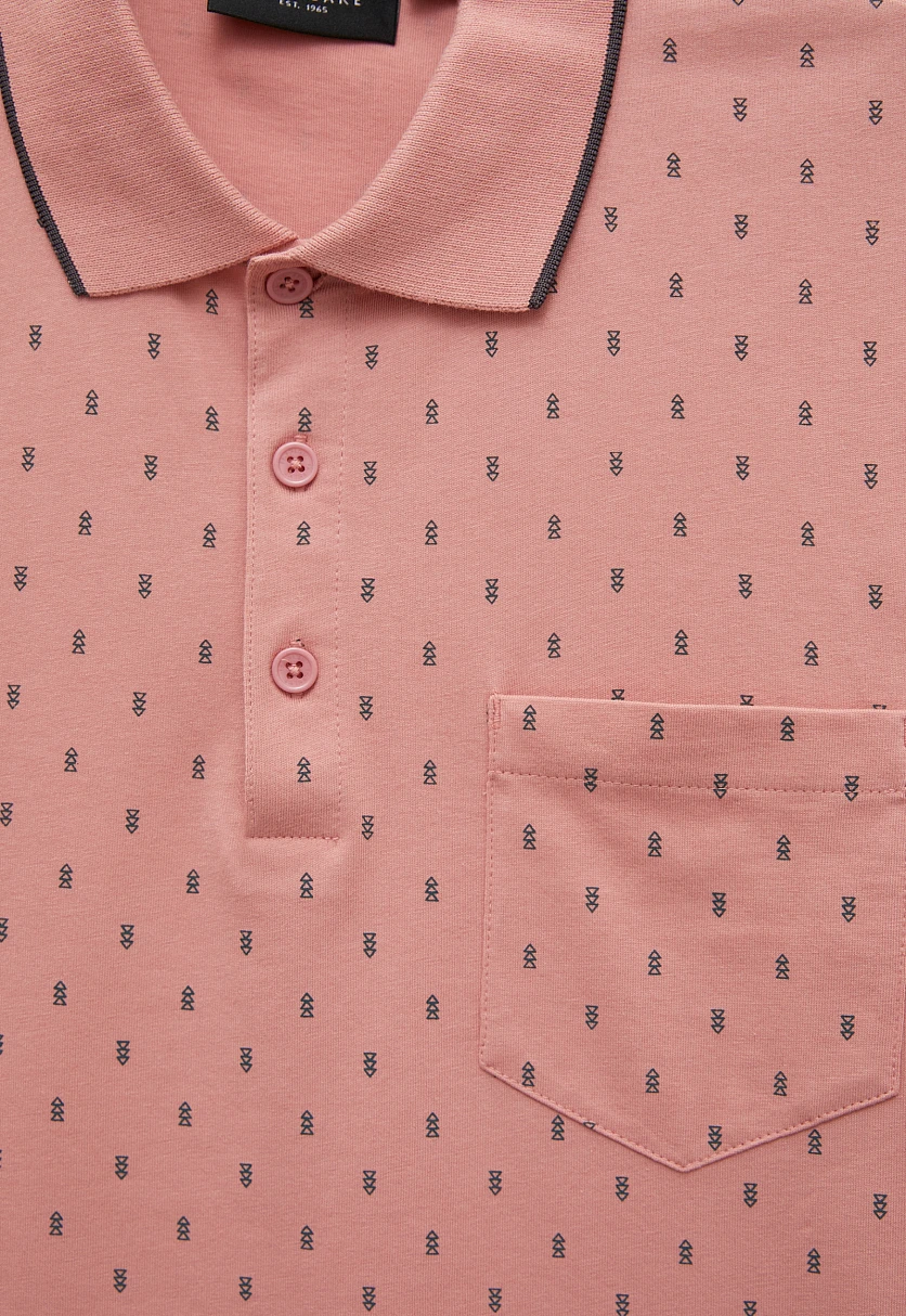 Поло из хлопка Пепельно-розовый FSD21077Купить в интернет-магазине FINN FLARE, предосмотр фото №6 Поло из хлопка, Модель FSD21077, Фото №6