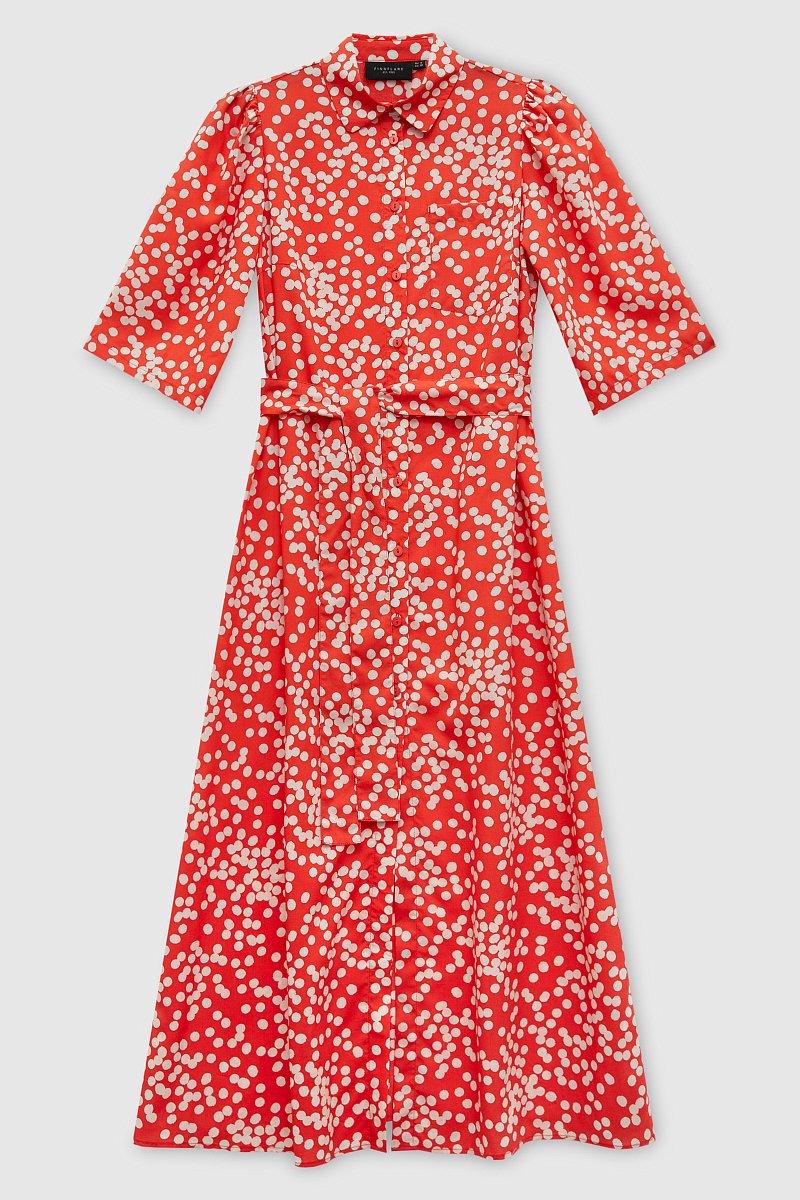 Платье-рубашка с поясом, Модель FSD110166, Фото №7