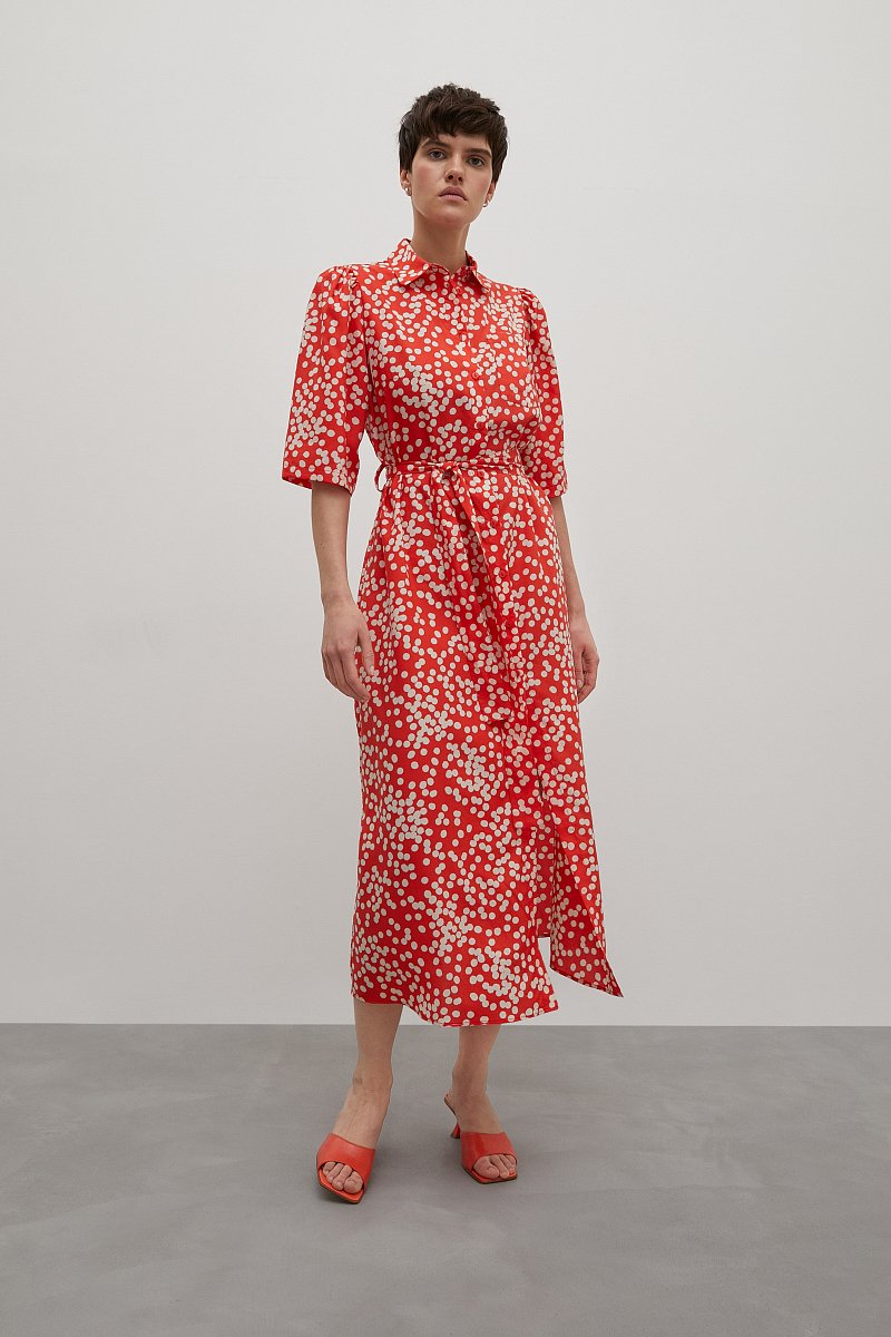 Платье-рубашка с поясом, Модель FSD110166, Фото №1