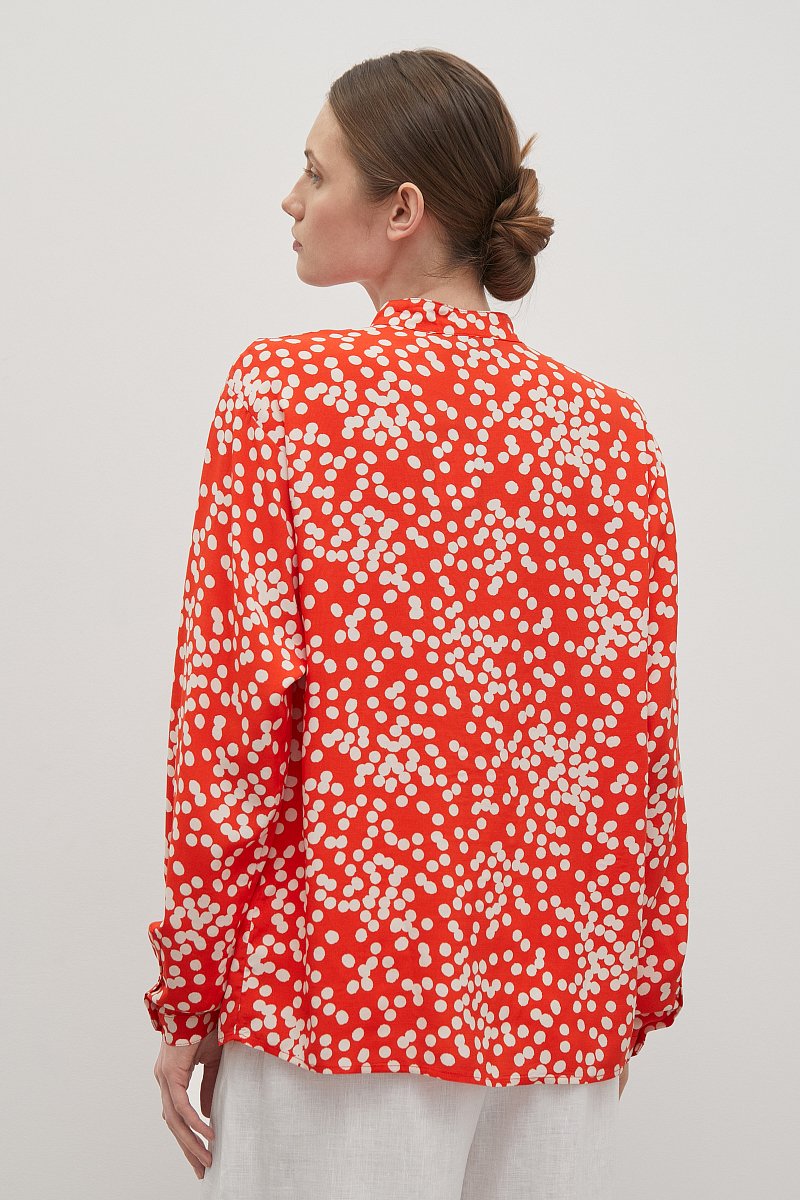 женская рубашка с воротником-стойкой, Модель FSD110168, Фото №5