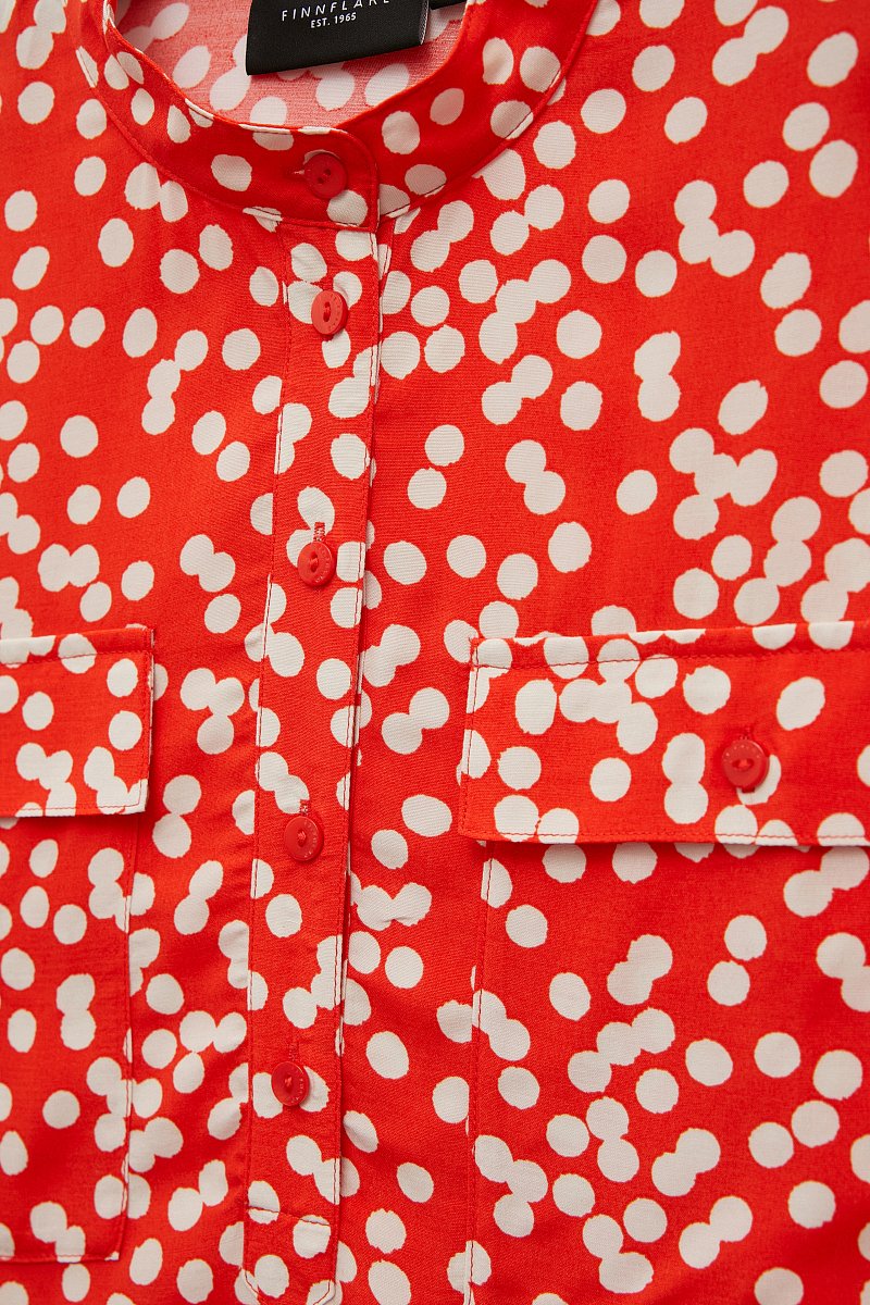 женская рубашка с воротником-стойкой, Модель FSD110168, Фото №6