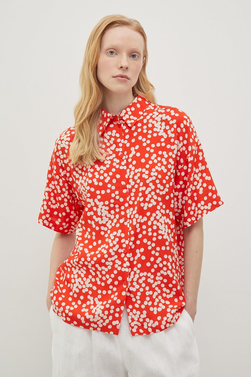 Рубашка женская с отложным воротничком, Модель FSD110169, Фото №1