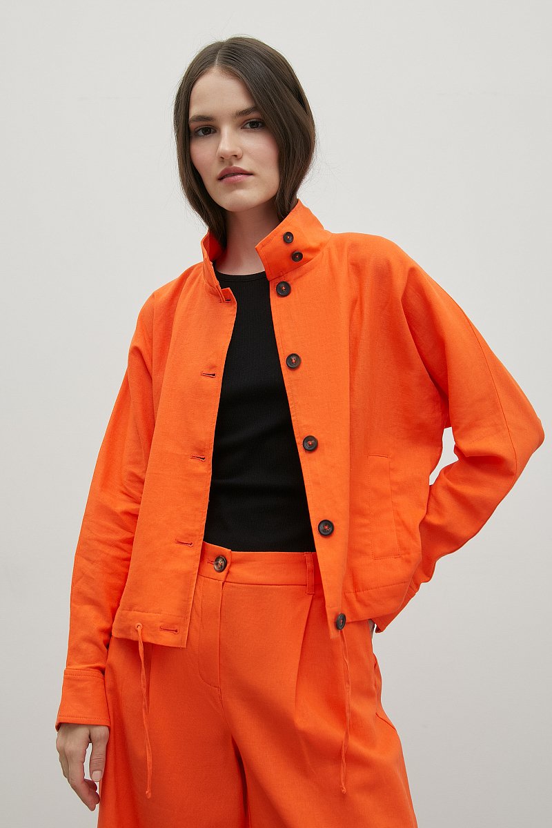 Льняная куртка, Модель FSD110198, Фото №1