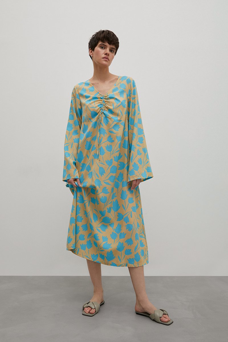 Платье с v-образным вырезом, Модель FSD110177, Фото №1