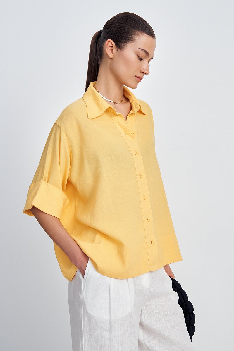 Льняная рубашка, Модель FSD11066, Фото №4