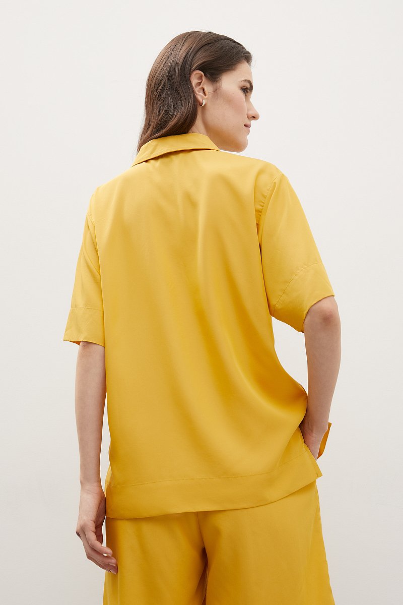 Рубашка женская свободного силуэта с отложным воротничком, Модель FSD11072, Фото №5