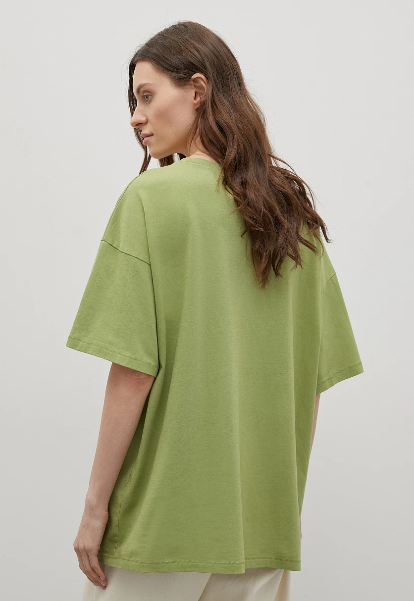 Футболка oversize силуэта с принтом, Модель FSD110155-1P, Фото №4