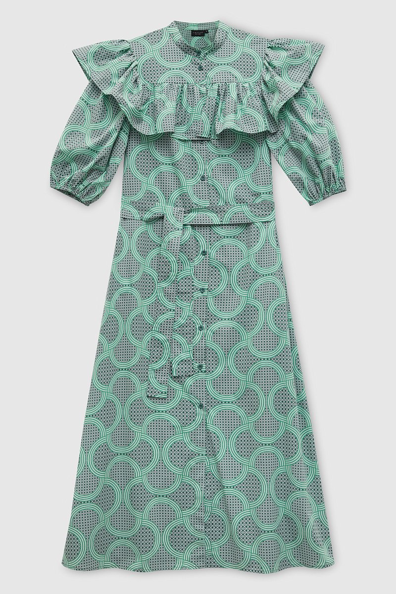 Платье с воланом из хлопка, Модель FSD11000R, Фото №6