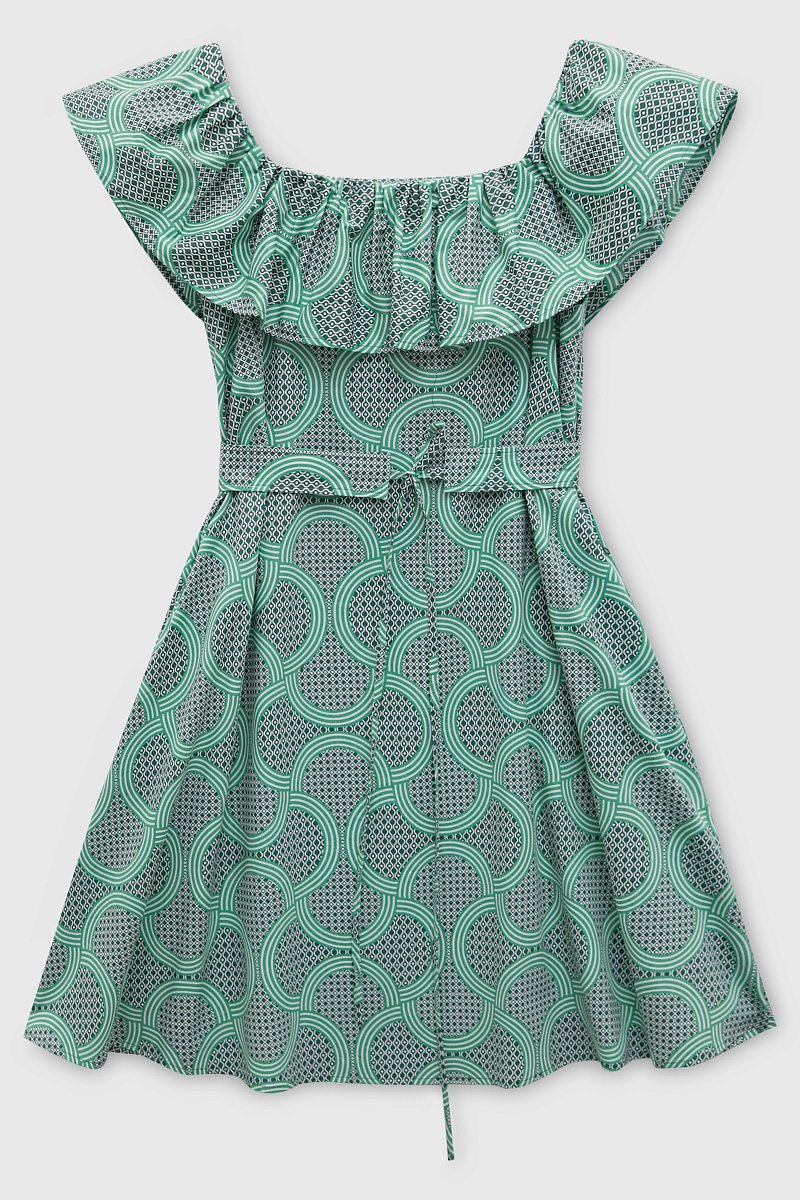 Платье с квадратным вырезом и воланом, Модель FSD11015R, Фото №7