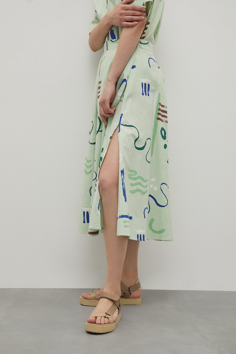 Льняная юбка, Модель FSD110114, Фото №3