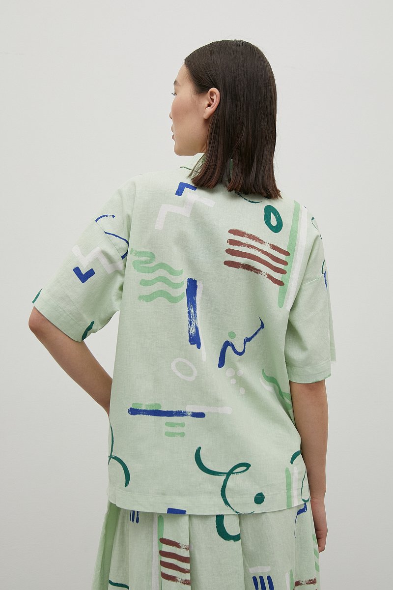 Льняная рубашка женская, Модель FSD110118, Фото №5
