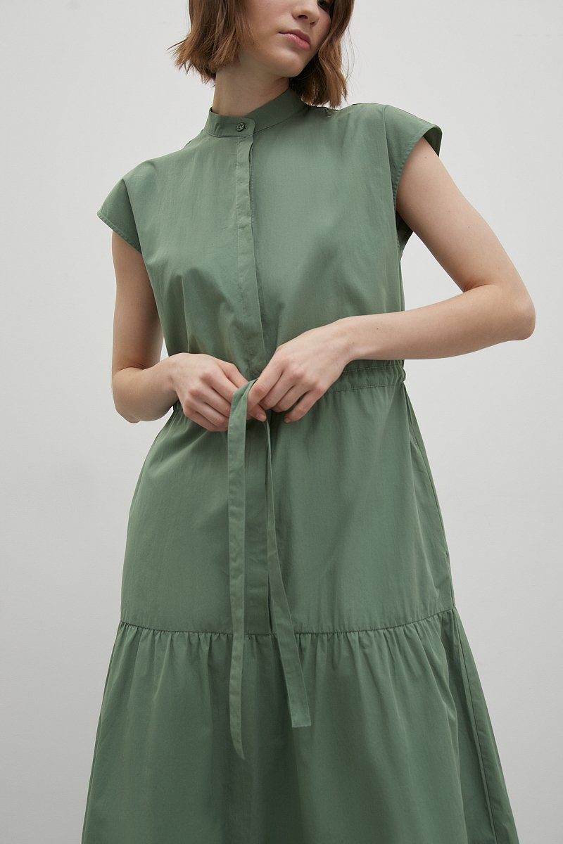 Платье из хлопка с воланом, Модель FSD110182, Фото №2