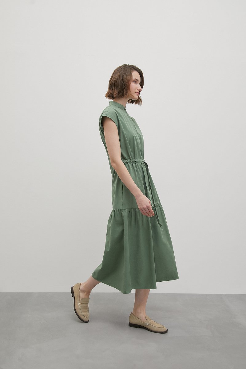 Платье из хлопка с воланом, Модель FSD110182, Фото №3