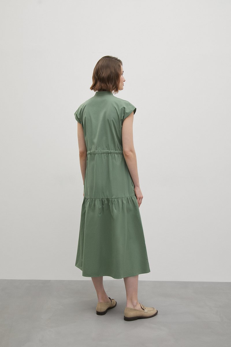 Платье из хлопка с воланом, Модель FSD110182, Фото №4