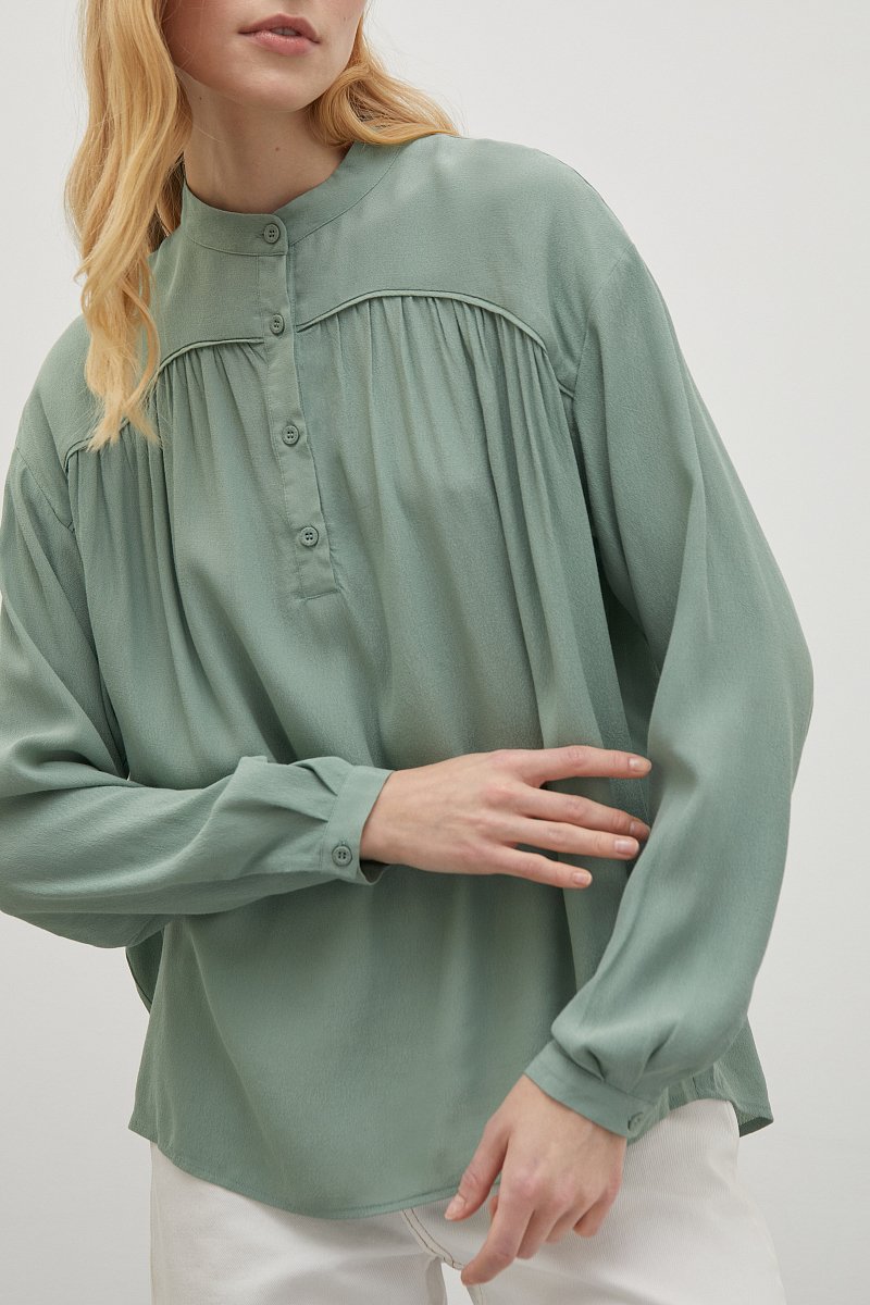 Блузка с драпировкой, Модель FSD110187, Фото №3