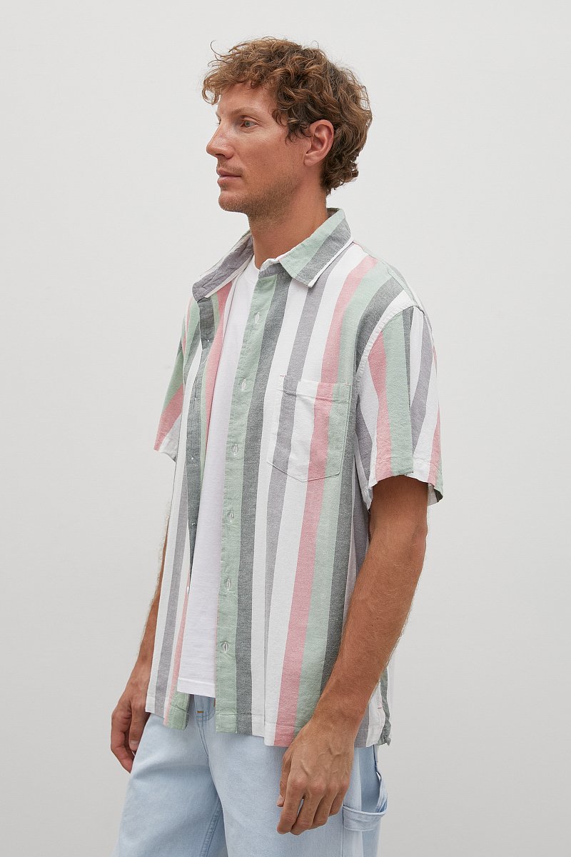 Рубашка в полоску, Модель FSD21071, Фото №4