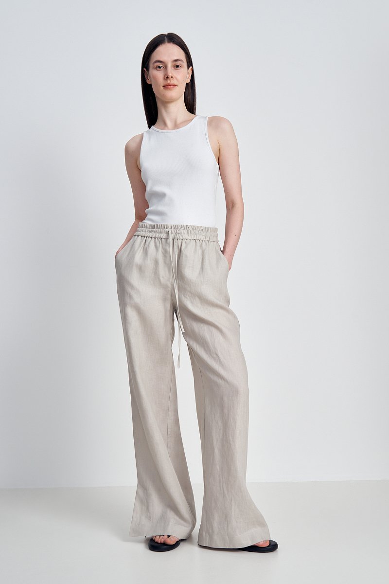 Базовые льняные брюки, Модель FSD11012, Фото №2