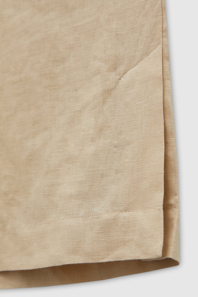 Брюки из льна с эластичным поясом, Модель FSD11012, Фото №5