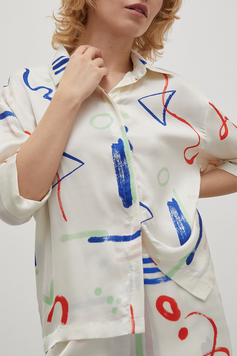 Рубашка с абстрактным принтом, Модель FSD110194, Фото №3