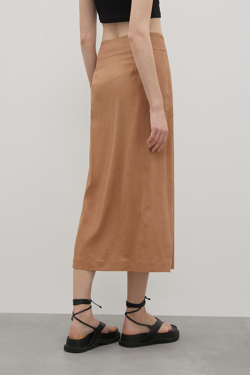 Льняная юбка, Модель FSD11068, Фото №4