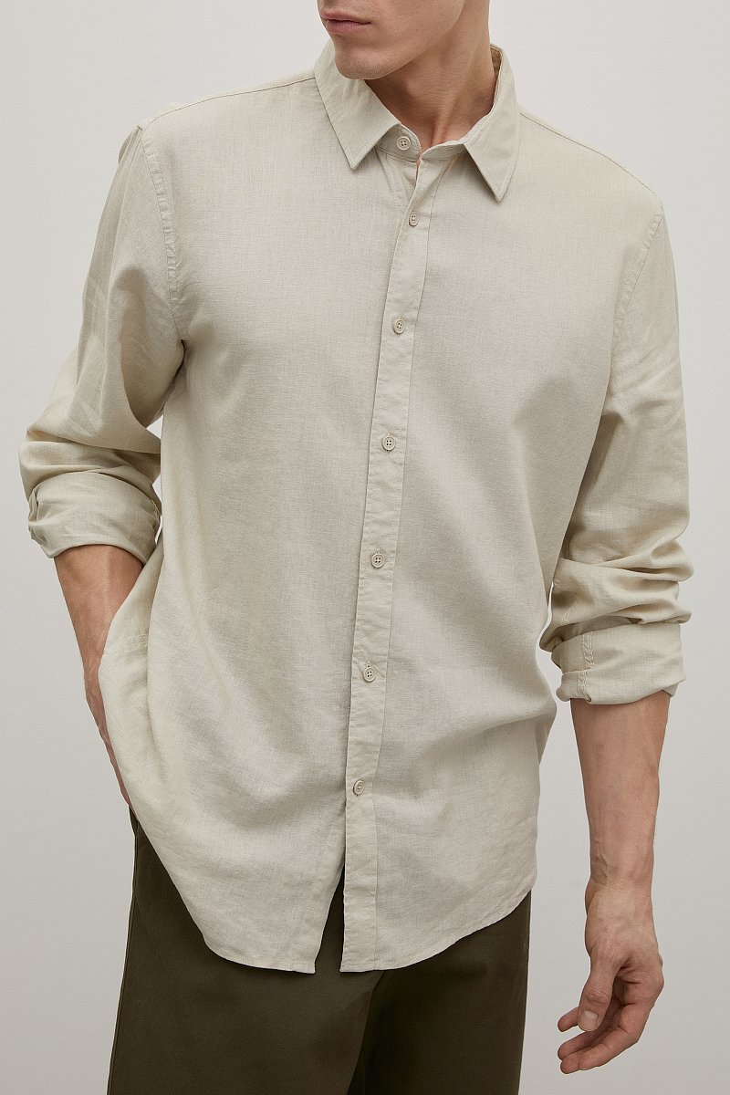Льняная рубашка, Модель FSD21001, Фото №3