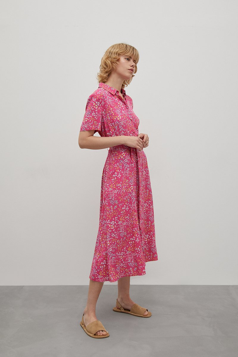 Платье-рубашка с поясом, Модель FSD110212, Фото №3