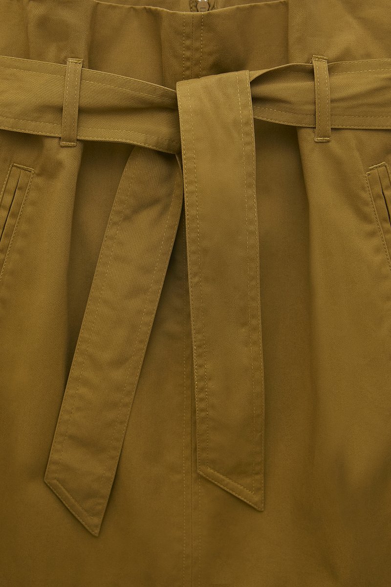 Хлопковая юбка с разрезом, Модель FSD11063, Фото №5
