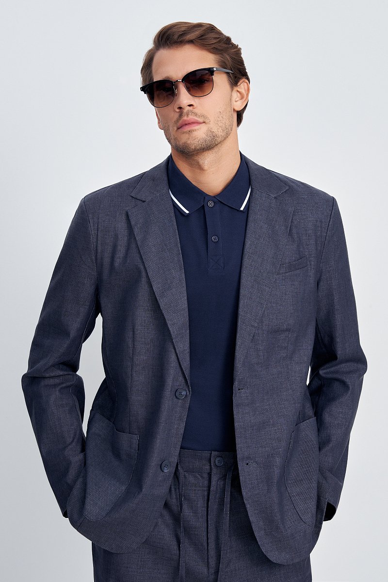 Пиджак однобортный с карманами, Модель FSE21010, Фото №1