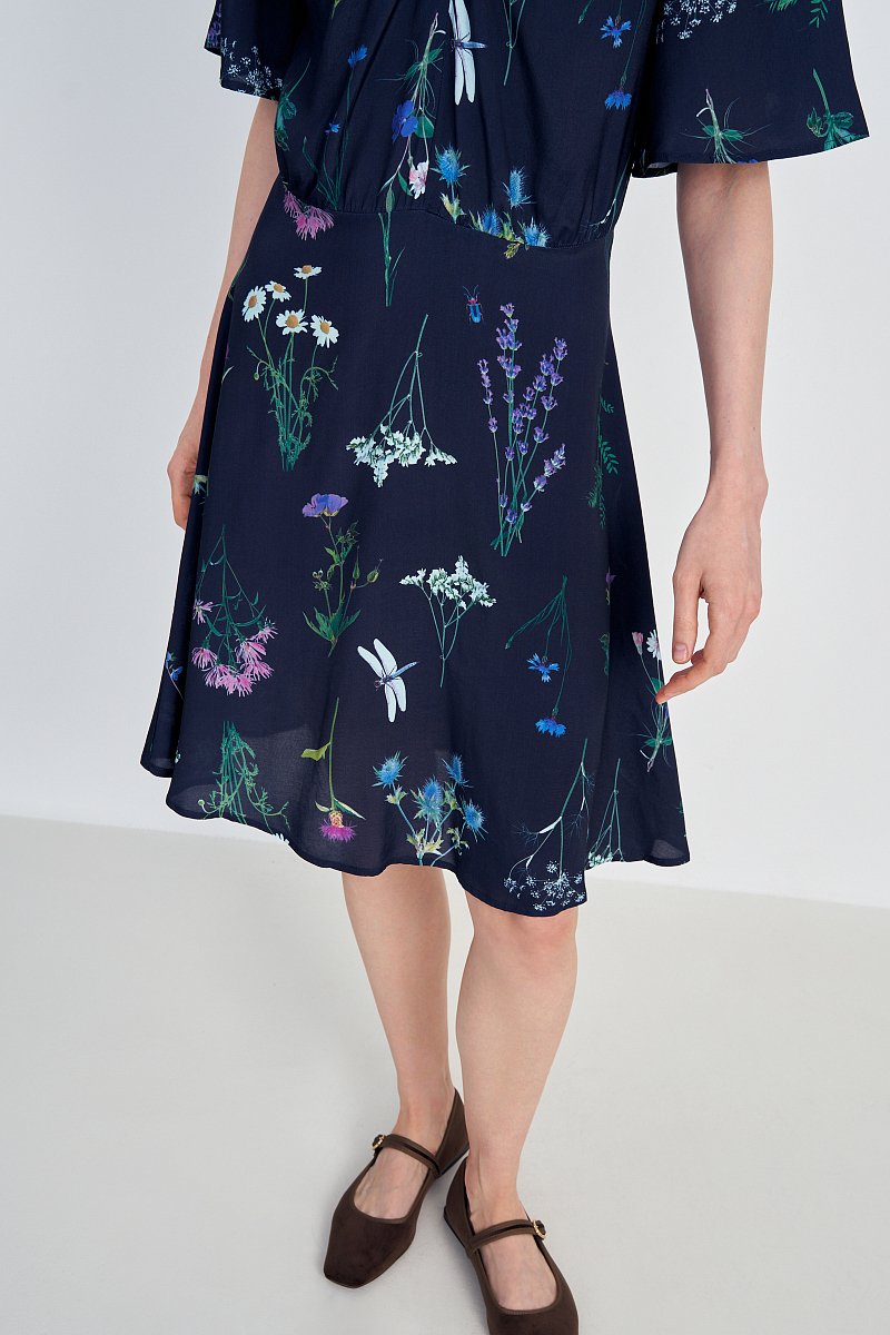 Платье изо льна с цветочным принтом, Модель FSE110108, Фото №6