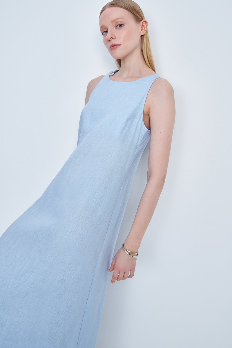 Платье миди из льна, Модель FSE11042, Фото №2