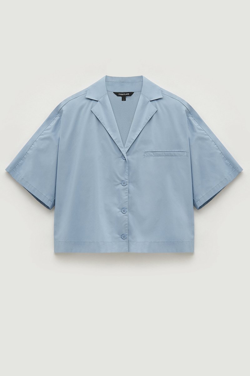 Рубашка из хлопка с карманом, Модель FSE110124, Фото №8