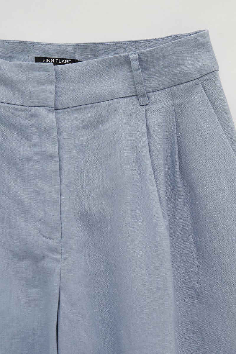 Укороченные брюки изо льна, Модель FSE110265, Фото №7