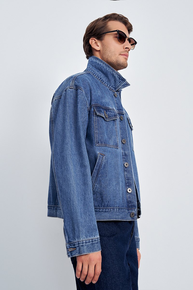 Джинсовая куртка с карманами, Модель FSE25005, Фото №3