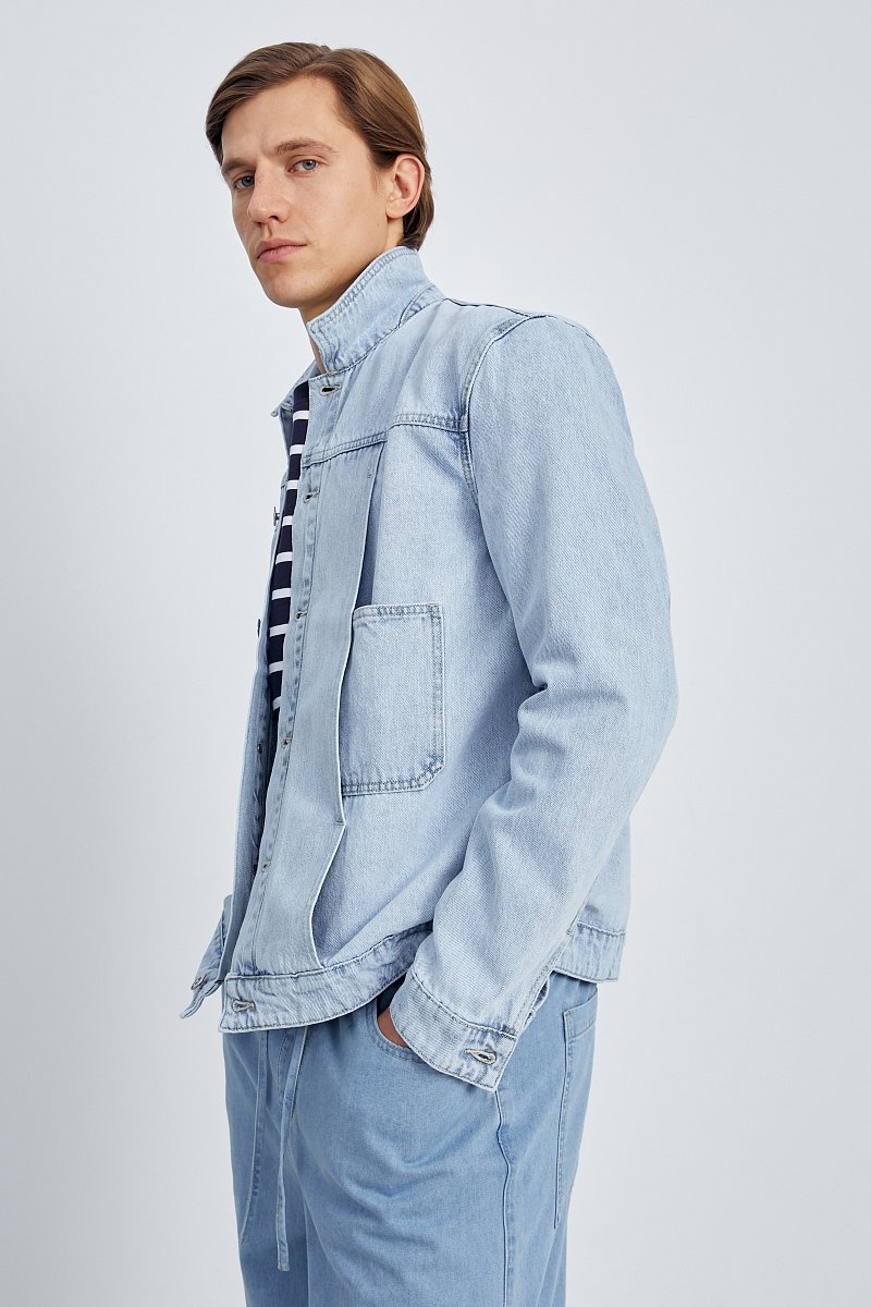 Джинсовая куртка с карманами, Модель FSE25002, Фото №4