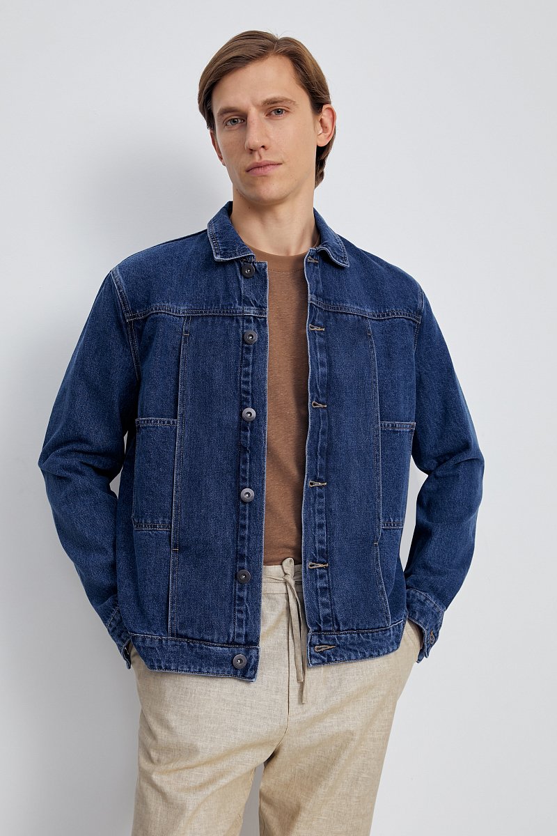Джинсовая куртка с карманами, Модель FSE25002, Фото №1