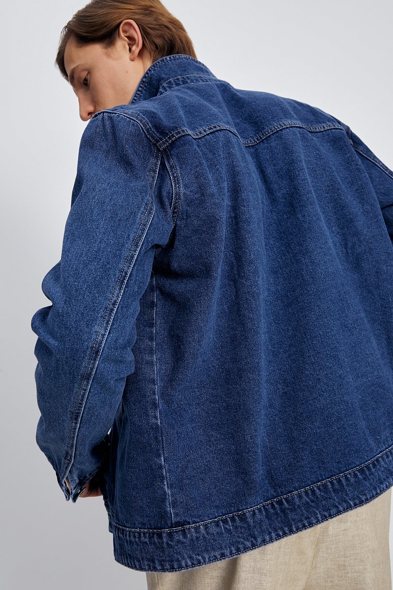 Джинсовая куртка с карманами, Модель FSE25002, Фото №3