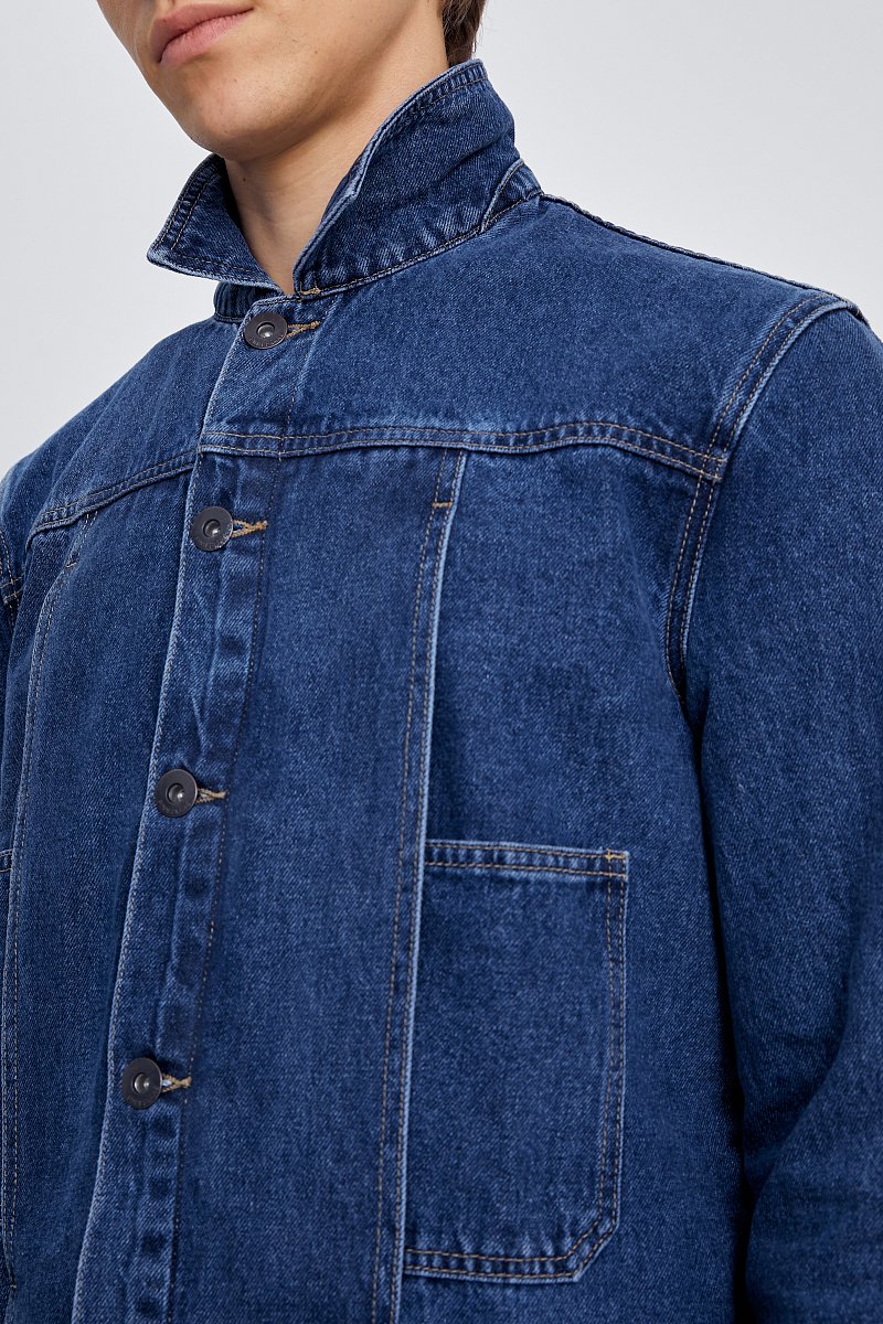 Джинсовая куртка с карманами, Модель FSE25002, Фото №6