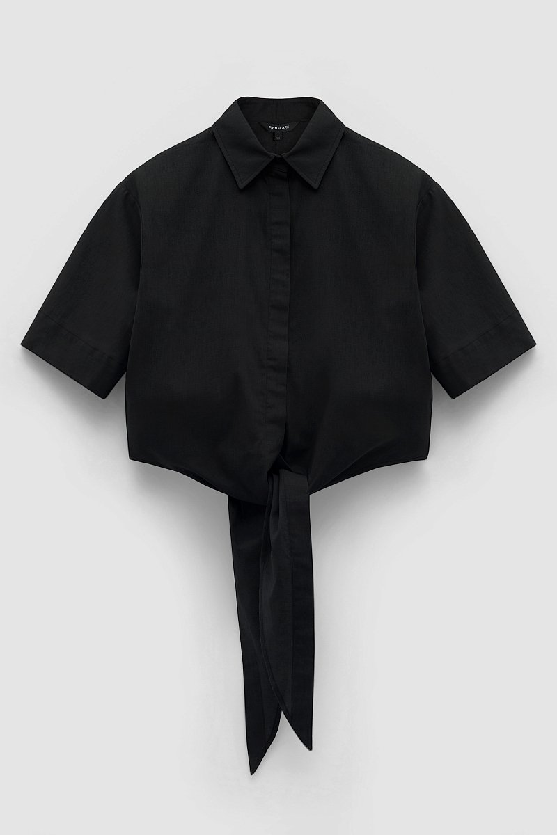 Рубашка с коротким рукавом и завязками на поясе, Модель FSE110210, Фото №8