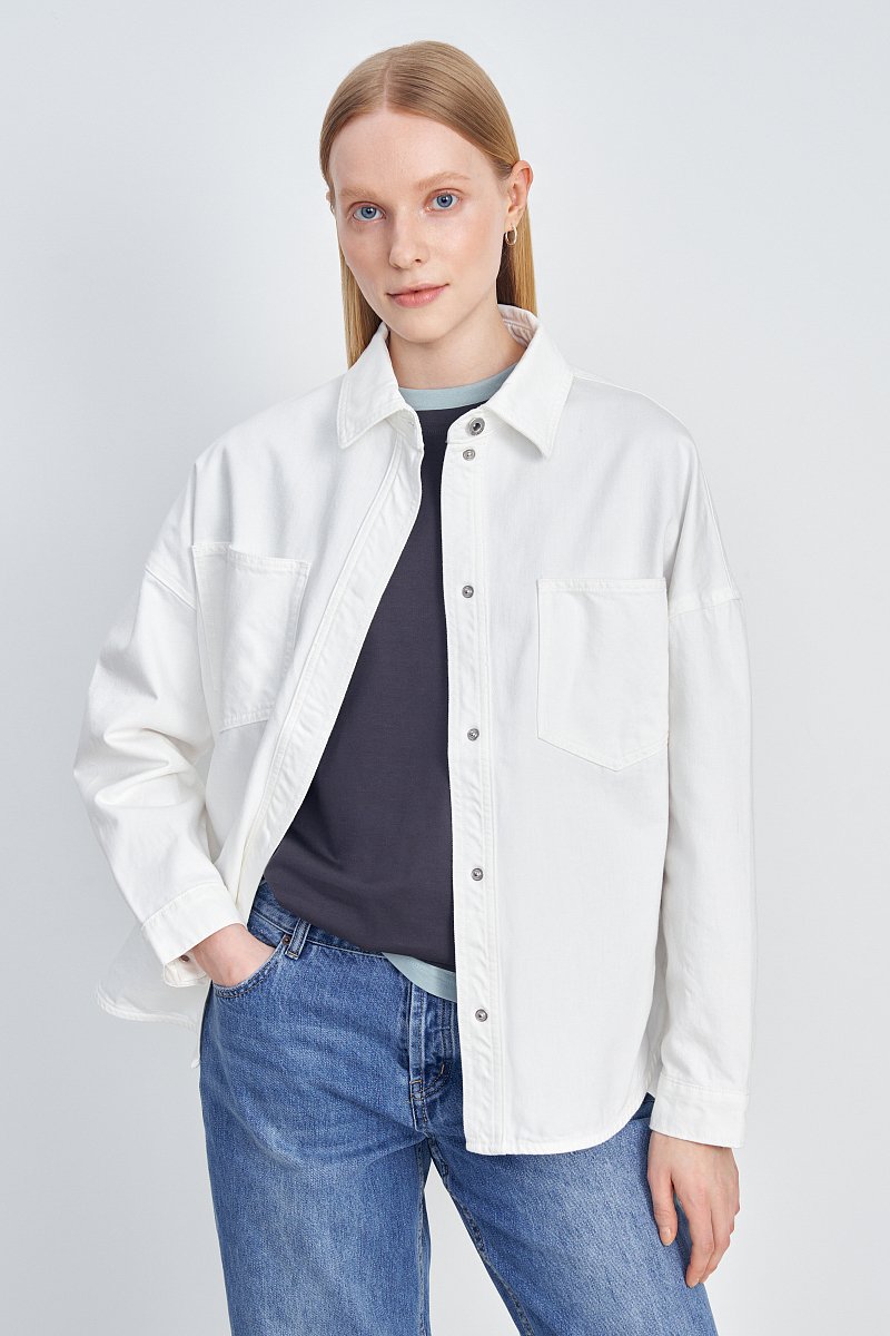Джинсовая куртка с карманами, Модель FSE15028, Фото №1