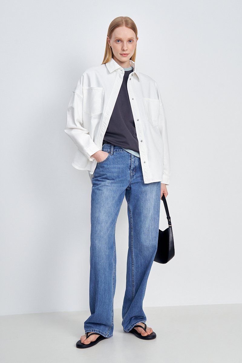 Джинсовая куртка с карманами, Модель FSE15028, Фото №2