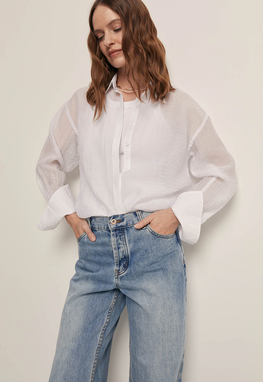 Блузка свободного силуэта Блузка свободного силуэта