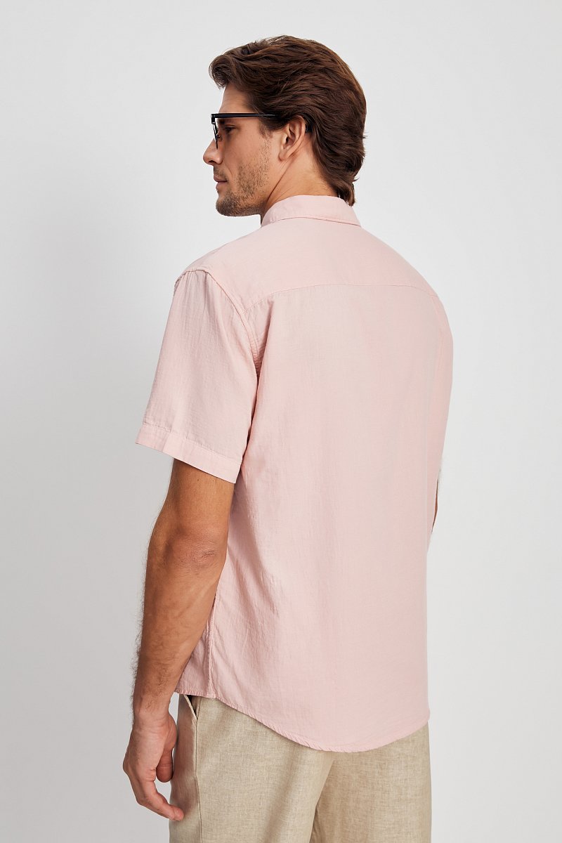 Рубашка из хлопка с коротким рукавом, Модель FSE21058, Фото №5