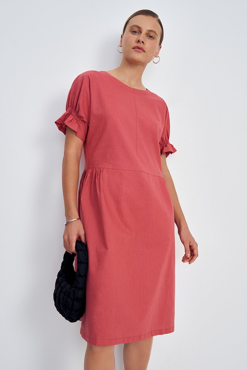 Платье миди из льна, Модель FSE11003, Фото №1