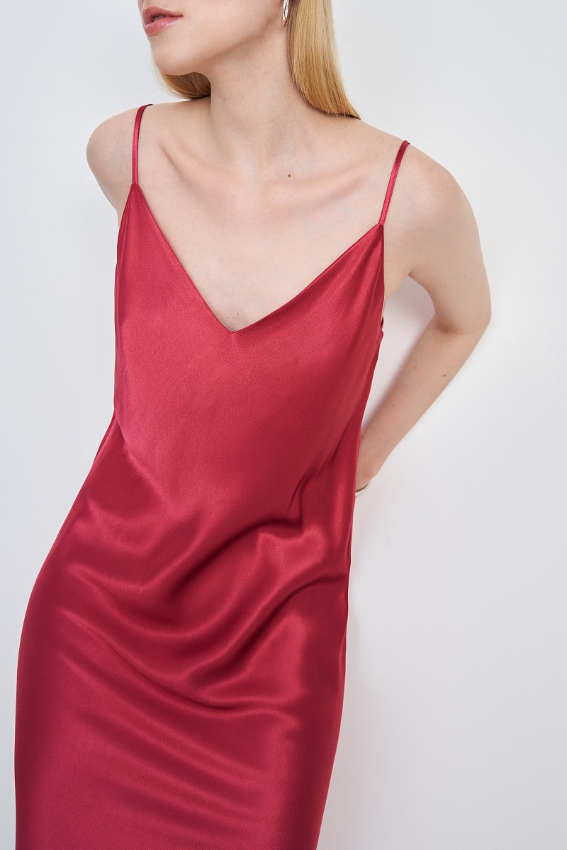 Платье атласное на бретелях, Модель FSE51013, Фото №5