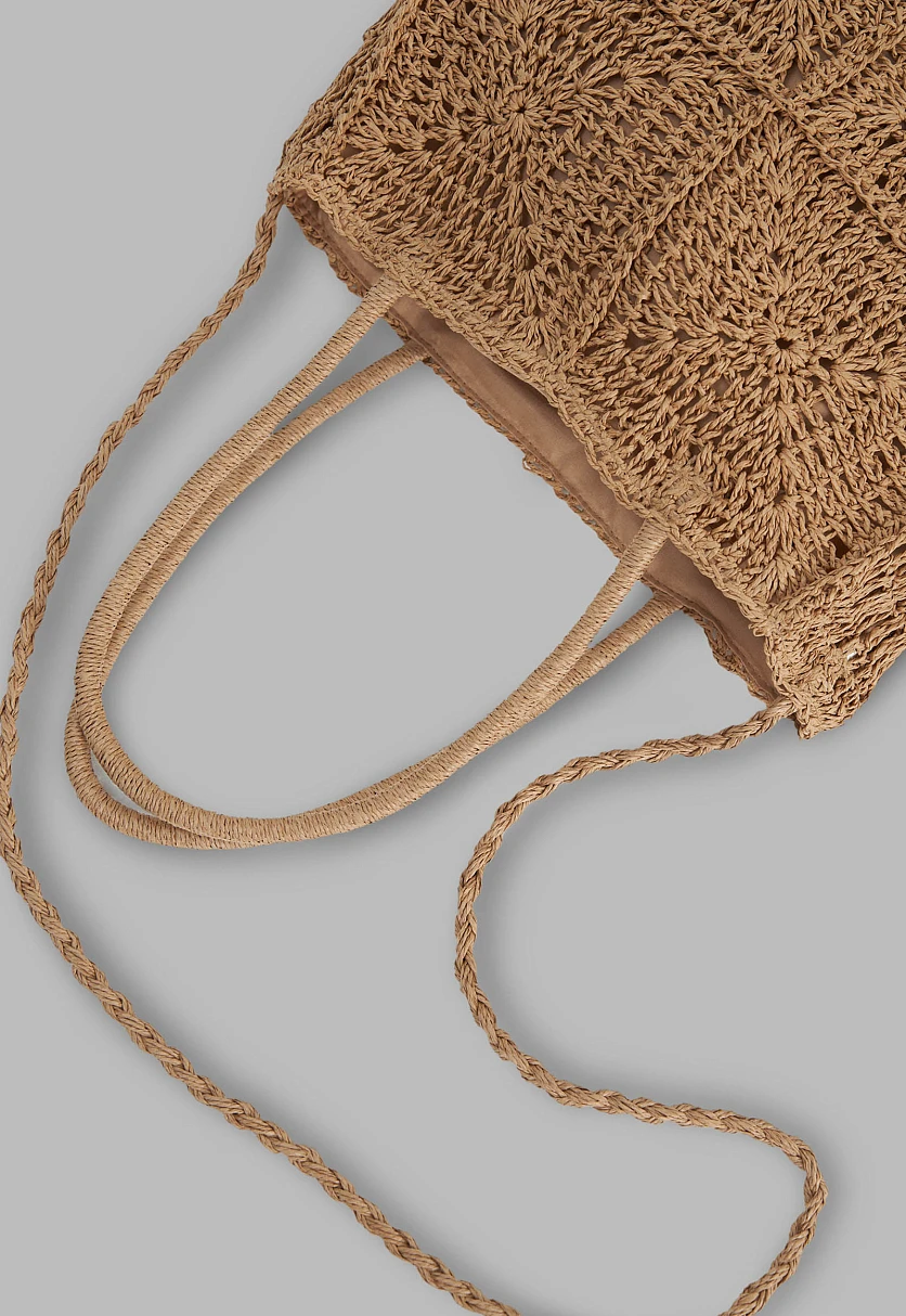 Сумка плетеная Бежевый FSE11206Купить в интернет-магазине FINN FLARE, предосмотр фото №5 Сумка плетеная, Модель FSE11206, Фото №5