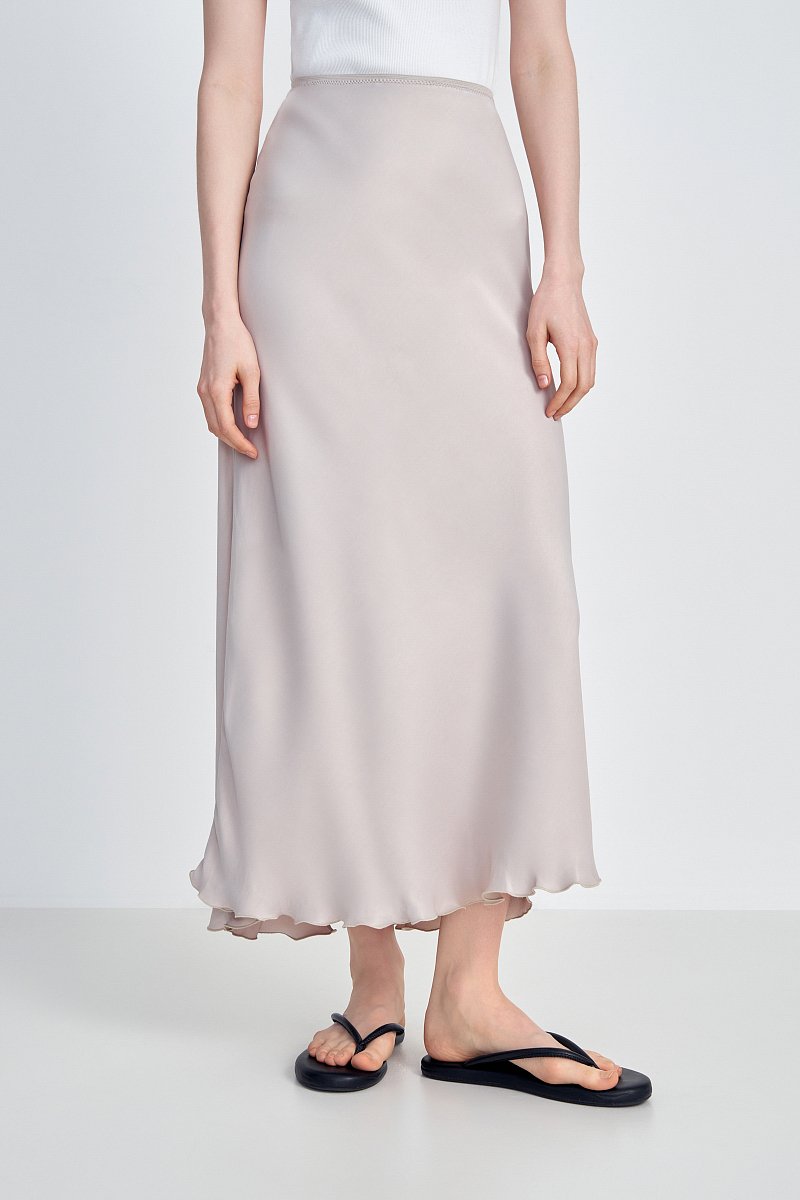 Атласная юбка миди, Модель FSE110242, Фото №2