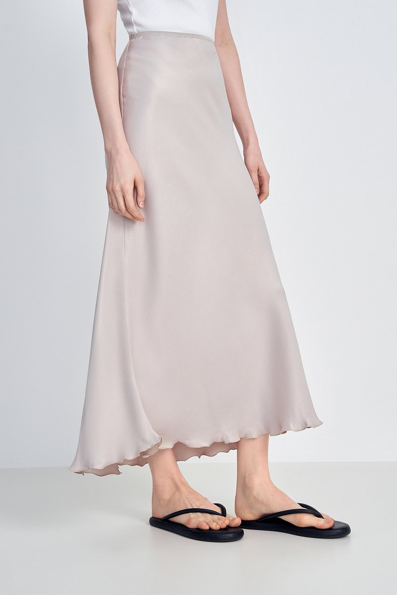 Атласная юбка миди, Модель FSE110242, Фото №4
