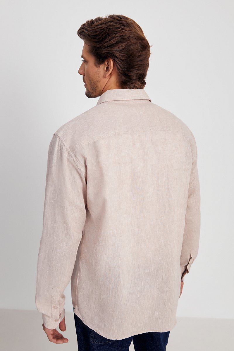 Рубашка из льна с длинным рукавом, Модель FSE21026, Фото №5